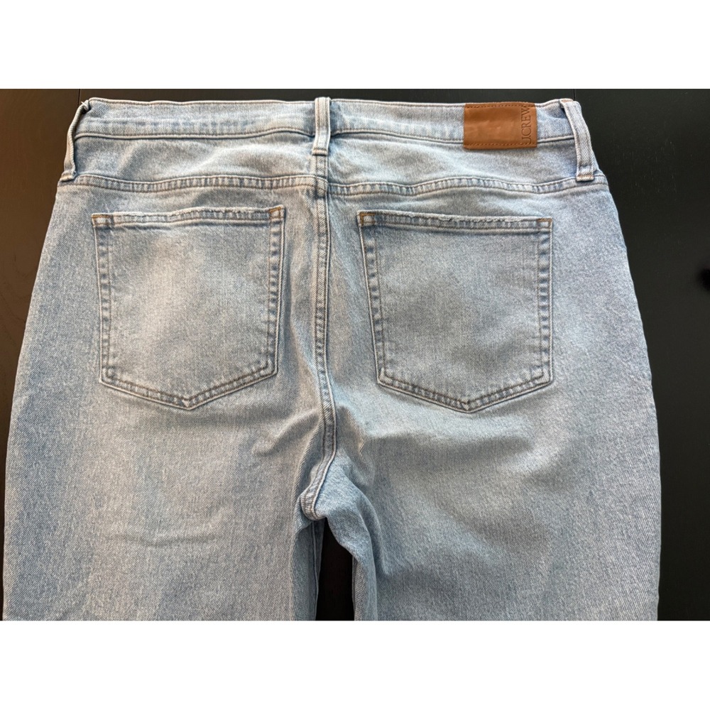 J. Crew Demi-Boot Crop Jeans Womens 32 Blue Light Wash Raw Hem Stretch Denim - Picture 6 of 12